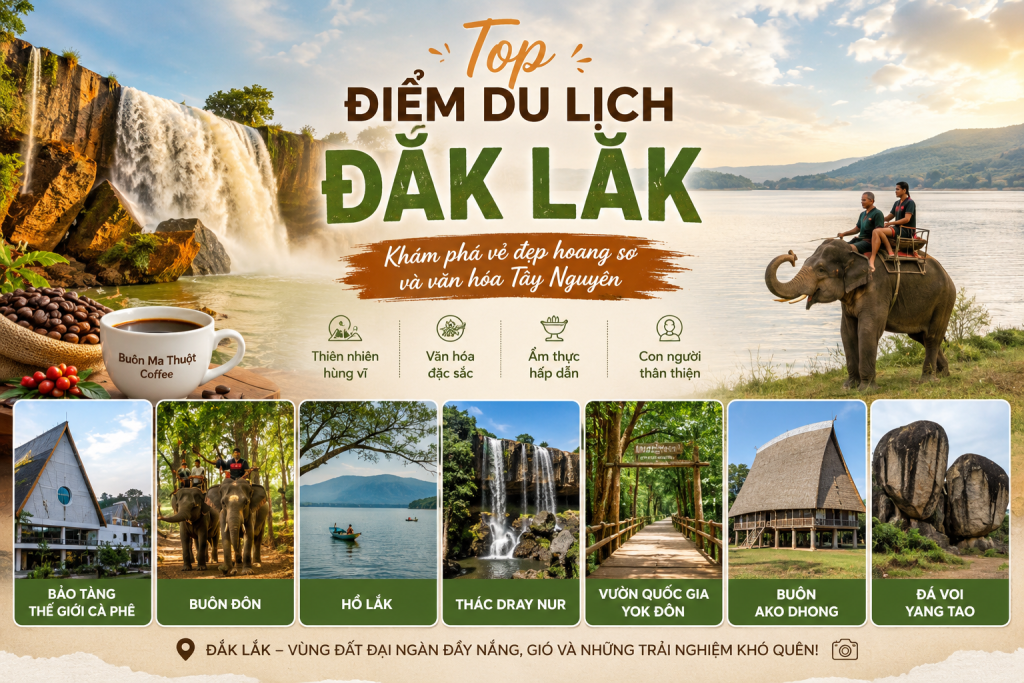 Top điểm du lịch Đắk Lắk