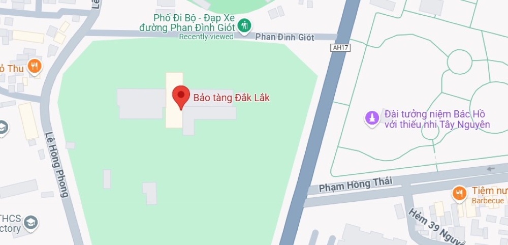 Vị trí của Bảo tàng Đắk Lắk tại Buôn Ma Thuột