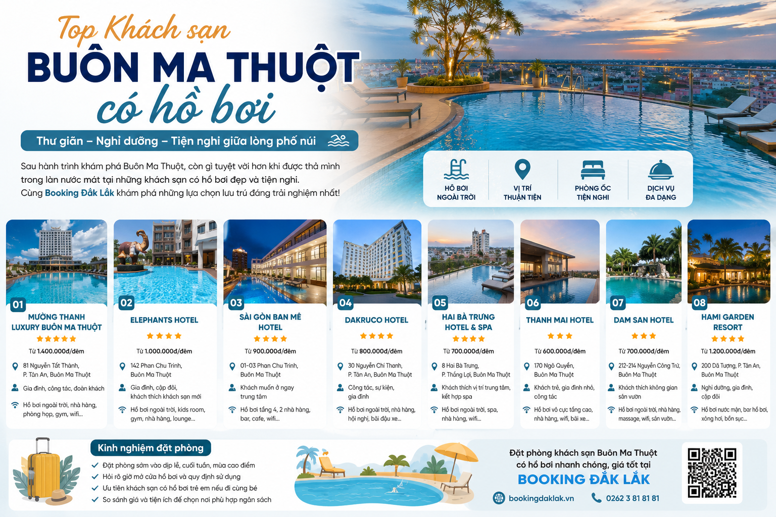 Khách sạn Buôn Ma Thuột có hồ bơi