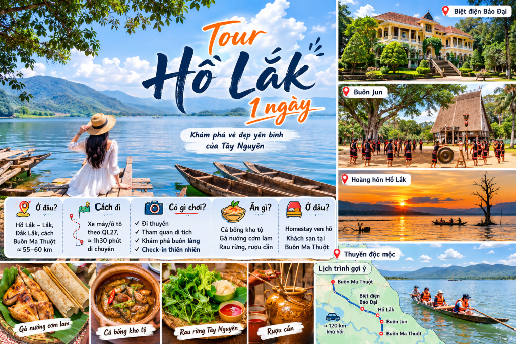 Tour Hồ Lắk 1 ngày