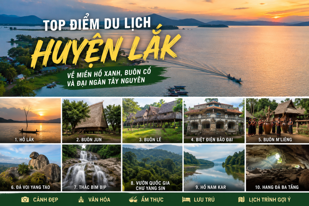 Top điểm du lịch Huyện Lắk