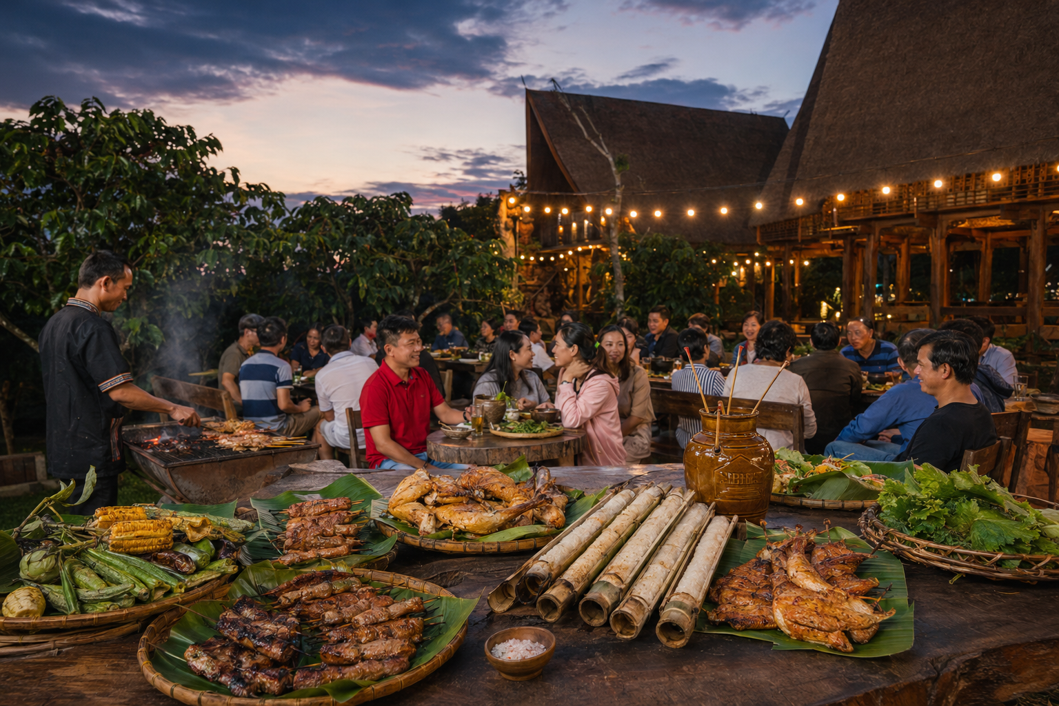 Tiệc nướng Tây Nguyên