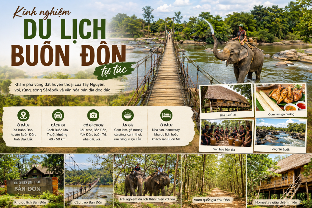 Du lịch Buôn Đôn tự túc