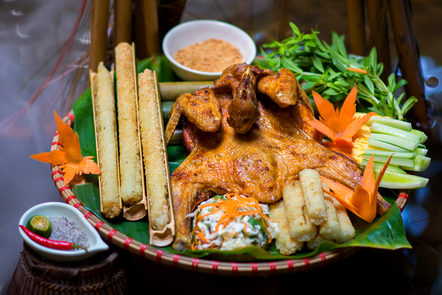 Gà nướng cơm lam Buôn Ma Thuột