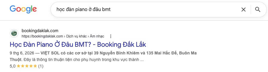 Minh họa khách hàng tìm địa chỉ học đàn ở BMT