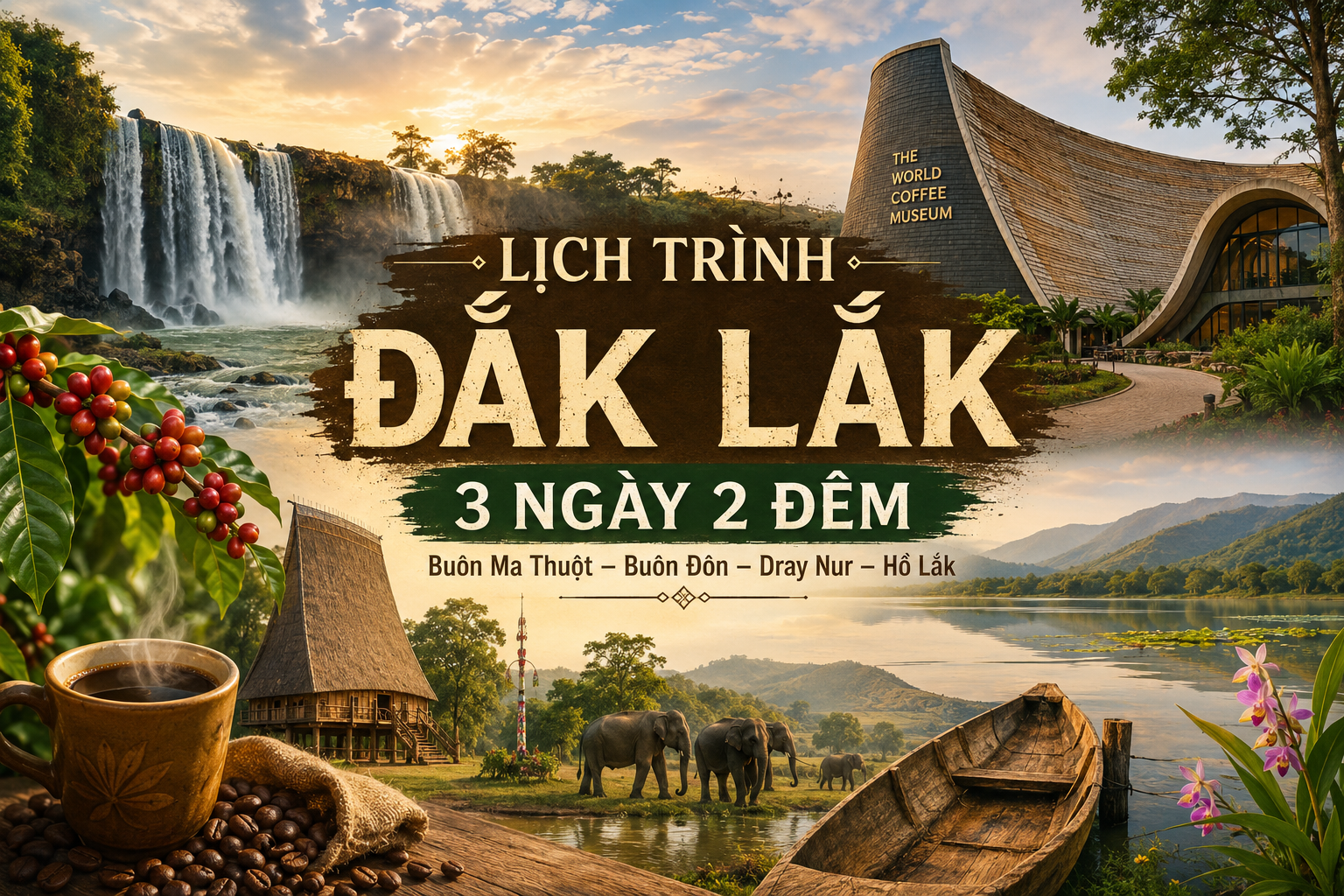 Lịch trình Đắk Lắk 3 ngày 2 đêm